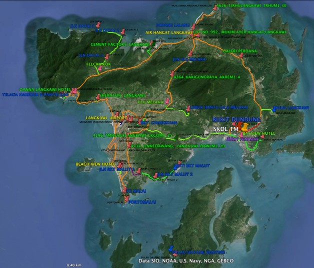 Fiber optic installation path map